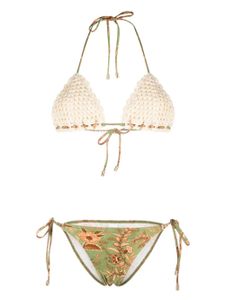 ZIMMERMANN bikini Junie en crochet - Vert