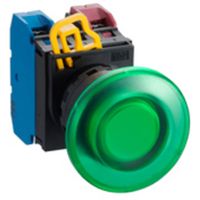 Idec YW1L-M4E10Q4R Verlichte druktoets Verlicht 1 knop Zwart/rood 1 stuk(s) - thumbnail