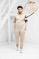 Quotrell Aruba Trainingspak Heren Beige - Maat S - Kleur: BeigeWit | Soccerfanshop
