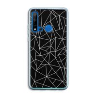 Geometrische lijnen wit: Huawei P20 Lite (2019) Transparant Hoesje