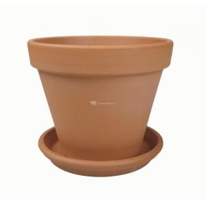 Terracotta pot 38 cm met schotel set