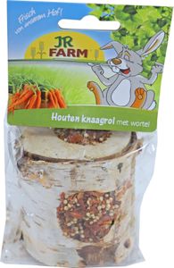 JR Farm knaagdier knaagrol hout met wortel 150 gram 05698 - Gebr de boon