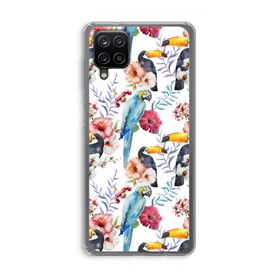 Bloemen tukan: Samsung Galaxy A12 Transparant Hoesje