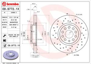 Remmenset, remschijf BREMBO, Remschijftype: Geperforeerd, Inbouwplaats: Achteras: , u.a. für Seat, VW, Audi