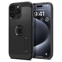 iPhone 15 Pro Max Spigen Tough Armor Mag Hoesje - Zwart