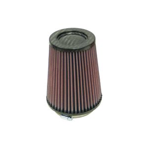 K&N universeel conisch filter 102mm aansluiting, 137mm Bodem, 102mm Top, 165mm Hoogte, carbon top (R RP4980
