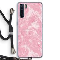 Abstract Painting Pink: Oppo A91 Transparant Hoesje met koord