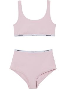 Burberry bikini à bande logo - Rose