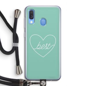 Best heart pastel: Samsung Galaxy A40 Transparant Hoesje met koord