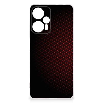 Xiaomi Poco F5 | TPU bumper | Geruit Rood Xiaomi Poco F5 | TPU bumper | Geruit Rood