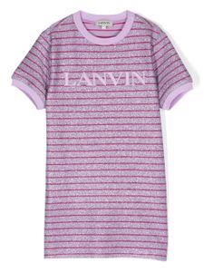 Lanvin Enfant pull rayé à paillettes - Violet