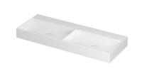 Wastafel United Porselein dubbel zonder kraangat incl. porseleinen click plug en verborgen overloop systeem 120 cm x 45 cm x 11 cm Glans wit 0206121 Wastafel United Porselein dubbel zonder kraangat incl. porseleinen click plug en verborgen overloop systeem 120 cm x 45 cm x 11 cm Glans wit 0206121