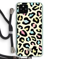 Leopard pattern: Pixel 5a 5G Transparant Hoesje met koord