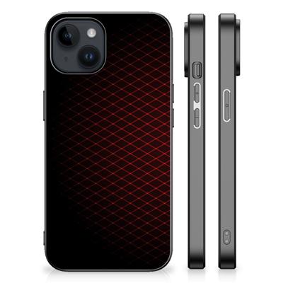 iPhone 15 Plus Back Case Geruit Rood