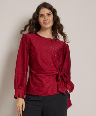 glitter top met strik