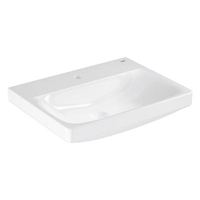 Grohe Euro Ceramic Wastafel - 60x47cm - met kraangat - zonder overloop - alpine wit 102418sh00