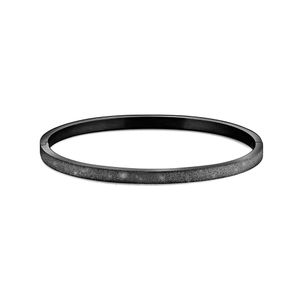 Kaliber Frosted 7KB 0089M Stalen Bangle met Frost - Maat M - Zwart