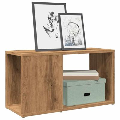 Tv-meubel 60x24x32 cm bewerkt hout artisanaal eikenkleur