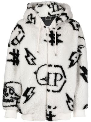 Philipp Plein veste à motif monogrammé - Blanc