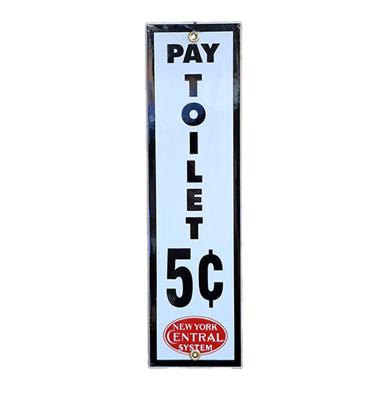 New York Central System Toilet Emaille Bord - 30,5 x 8cm