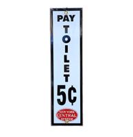 New York Central System Toilet Emaille Bord - 30,5 x 8cm New York Central System Toilet Emaille Bord - 30,5 x 8cm