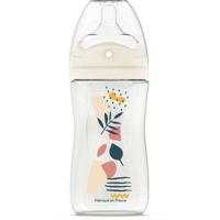 Babyfles tegen koliek - DODIE - 270 ml - Biomimicry speen met meerdere perforaties - 3+ maanden - Flow 2 - Roze