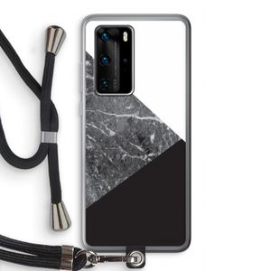 Combinatie marmer: Huawei P40 Pro Transparant Hoesje met koord