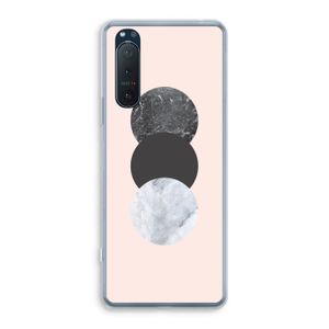 Marmeren cirkels: Sony Xperia 5 II Transparant Hoesje