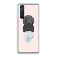 Marmeren cirkels: Sony Xperia 5 II Transparant Hoesje