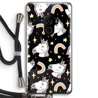 Rainbow Unicorn: Xiaomi Mi Mix 2 Transparant Hoesje met koord
