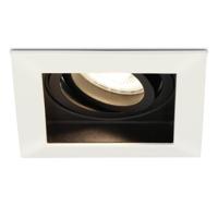 Durham vierkante LED inbouwspot - 5 Watt 400 lumen - 4000K neutraal wit - GU10 - Dimbaar Kantelbaar - Voor binnen - Wit