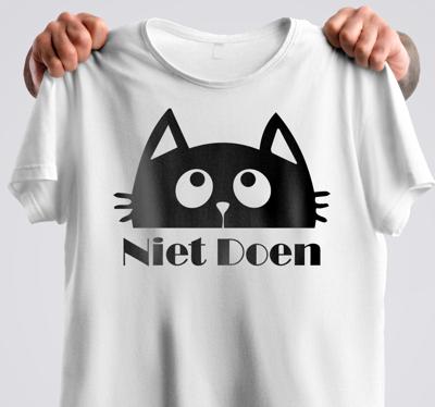 Niet doen katten t-shirt