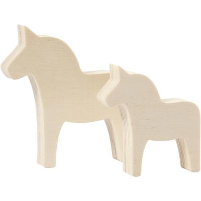 Creativ Company Paard, h: 8+10 cm, b: 7+9,5 cm, dikte 1,8 cm, 2 stuk/ 1 doos