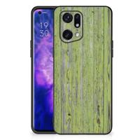 OPPO Find X5 Pro Houten Print Telefoonhoesje Green Wood