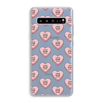 Chicks before dicks: Samsung Galaxy S10 5G Transparant Hoesje