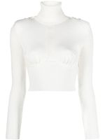 Elisabetta Franchi pull à col roulé - Blanc
