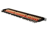 Digitus DN-91624S-SL-EA 24 poorten Netwerkpatchpaneel 483 mm (19) CAT 6A 0.5 HE Zwart - thumbnail