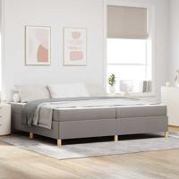 Bedframe met matras Taupe 200 x 200 cm Stof