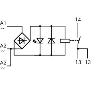 WAGO 789-520 Industrieel relais Nominale spanning: 24 V/AC Schakelstroom (max.): 16 A 1x NO 1 stuk(s)