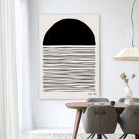 Urban Cotton Wandkleed 'Element' 80 x 110cm in Frame - black