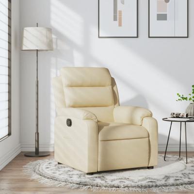Fauteuil verstelbaar stof crèmekleurig