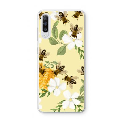No flowers without bees: Samsung Galaxy A70 Transparant Hoesje