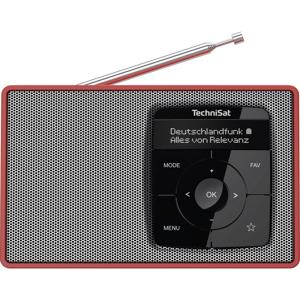 TechniSat DIGITRADIO 2 Radio DAB+, VHF (FM) DAB+, FM, Bluetooth Wekfunctie Rood-zilver