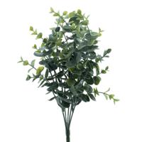 Bellatio Design Kunstbloem/kunsttak Eucalyptus Cinera  - 32 cm - bosje/bundel - kunst zijdebloemen   -