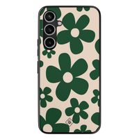 Samsung Galaxy S23 FE hoesje - Retro flowers groen
