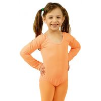 Oranje verkleed bodysuit lange mouwen voor meisjes 140-152  -