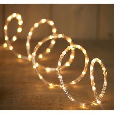 Lichtslang met 144 warm witte lampjes 6 meter feestverlichting