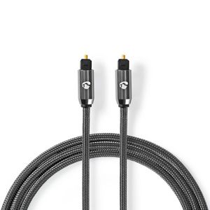 Nedis Optische Audiokabel | TosLink Male naar TosLink Male | 3 m | 1 stuks - CATB25000GY30 CATB25000GY30