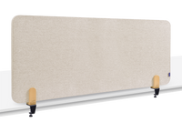 Legamaster ELEMENTS akoestisch bureauscherm 60x160cm soft beige (klem) - thumbnail
