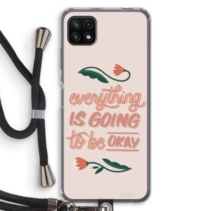 Optimistic flower girl: Samsung Galaxy A22 5G Transparant Hoesje met koord